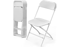 VINGLI 6-Pack White Folding Chairs