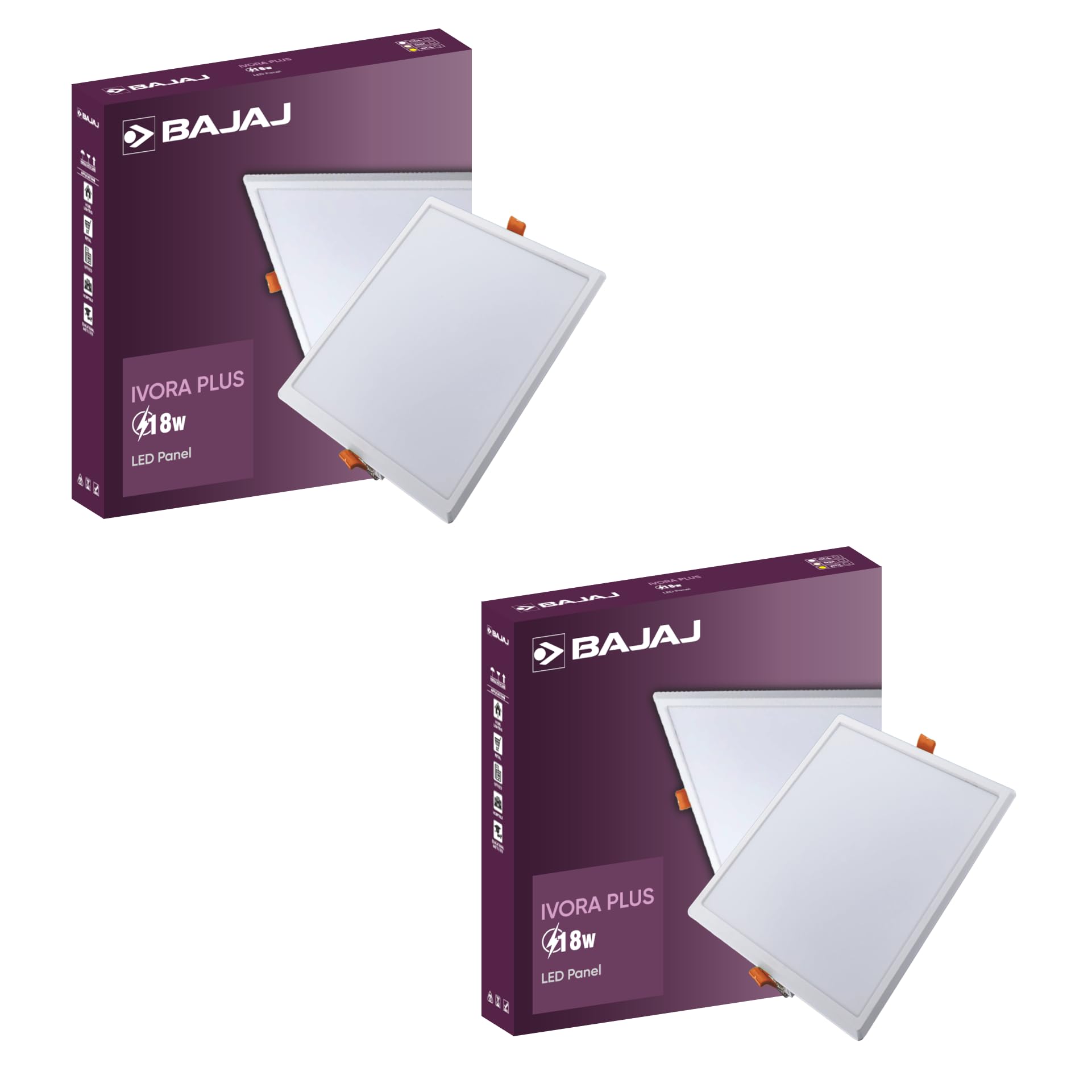 Bajaj Polycarbonate Ivora Plus LED Panel 18W CDL Square | 18W