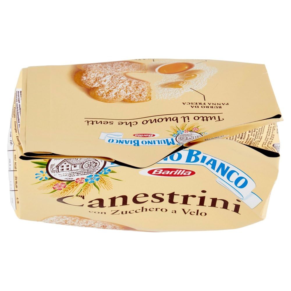 Italian Gourmet Butterkekse Canestrini 12x200g Polpa Gratis 2,4kg italienisches Gebäck mit Puderzucker