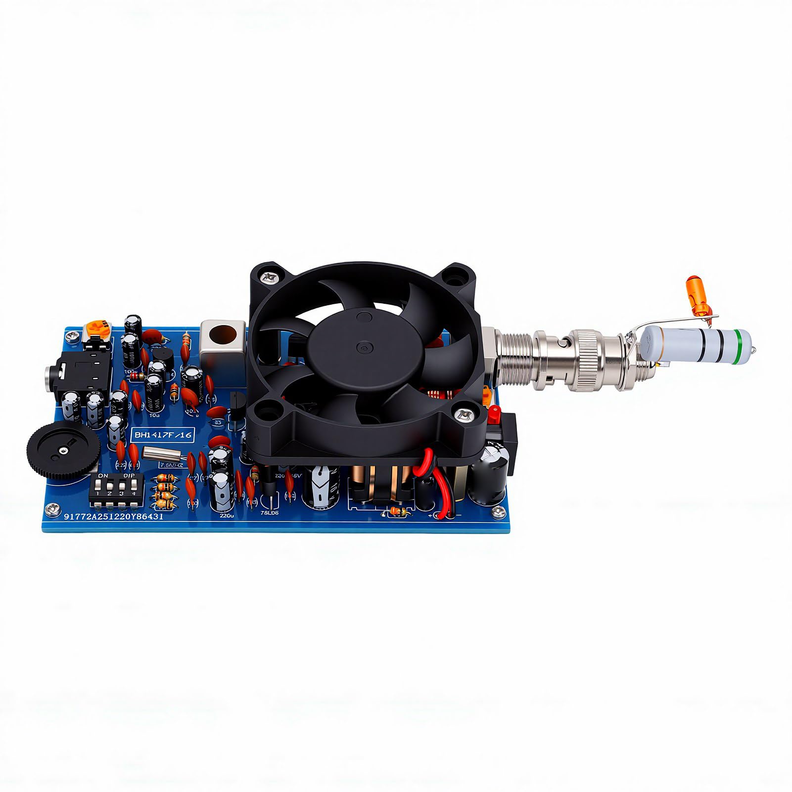 Annadue FM-Stereo-Sender, Analoger Chip, 6 Bis 12 V Spannungsversorgung, Fernübertragung, Stereo-Sound-Sender für Radio-Enthusiasten, Studenten-Radio-Lernen