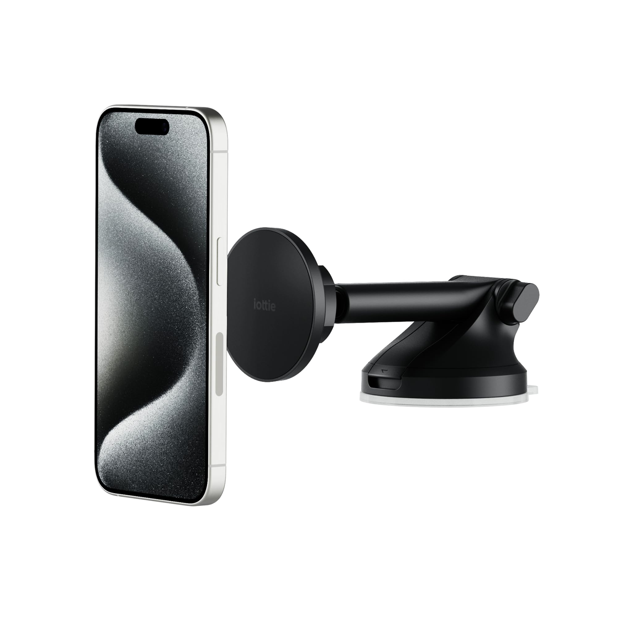 iOttie iTap 3 Magnetic Dash & Windshield Mount Car Phone Holder with Magnetic Ring Adapter. Compatible with Qi2, MagSafe, iPhone, and Android Smartphones.