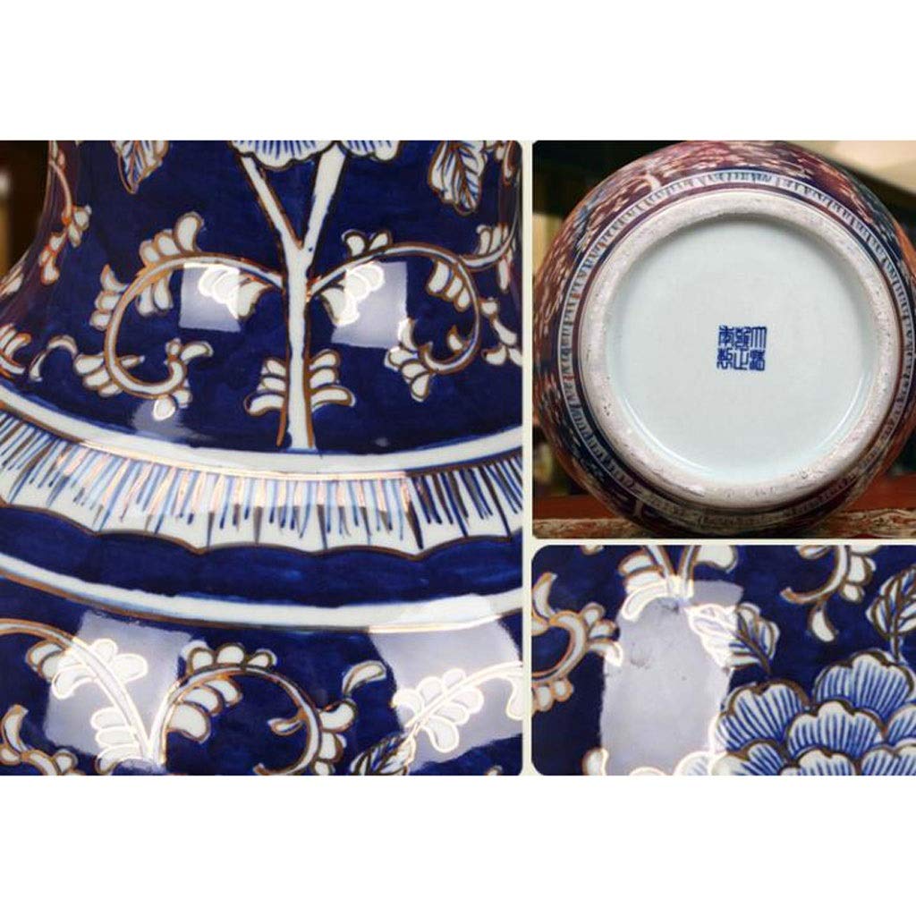 Amazon.co.jp: 青と白の磁器の花瓶 花瓶 アンティーク 背の高い