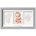KeaBabies Baby Hand and Footprint Kit - Clay Handprint Keepsake Frame, Newborn Nursery Picture Frame, Personalized New Mom Gifts for Baby First Christmas Shower (Cloud Gray)