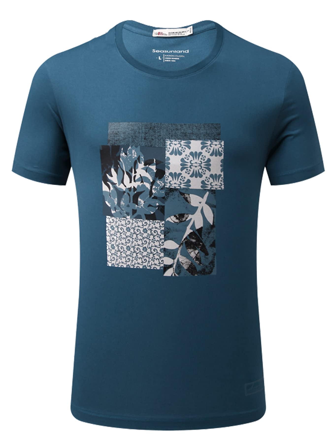 ZingVic Men's Short Sleeve Printed T-Shirt - Comfortable and Stylish for Summer, Round Neck, Breathable