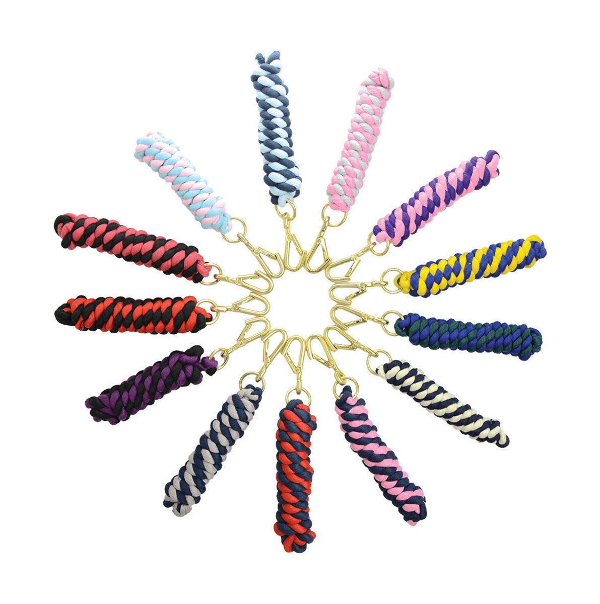 Hy Two Tone Twisted Lead Rope(Navy/Cream, )