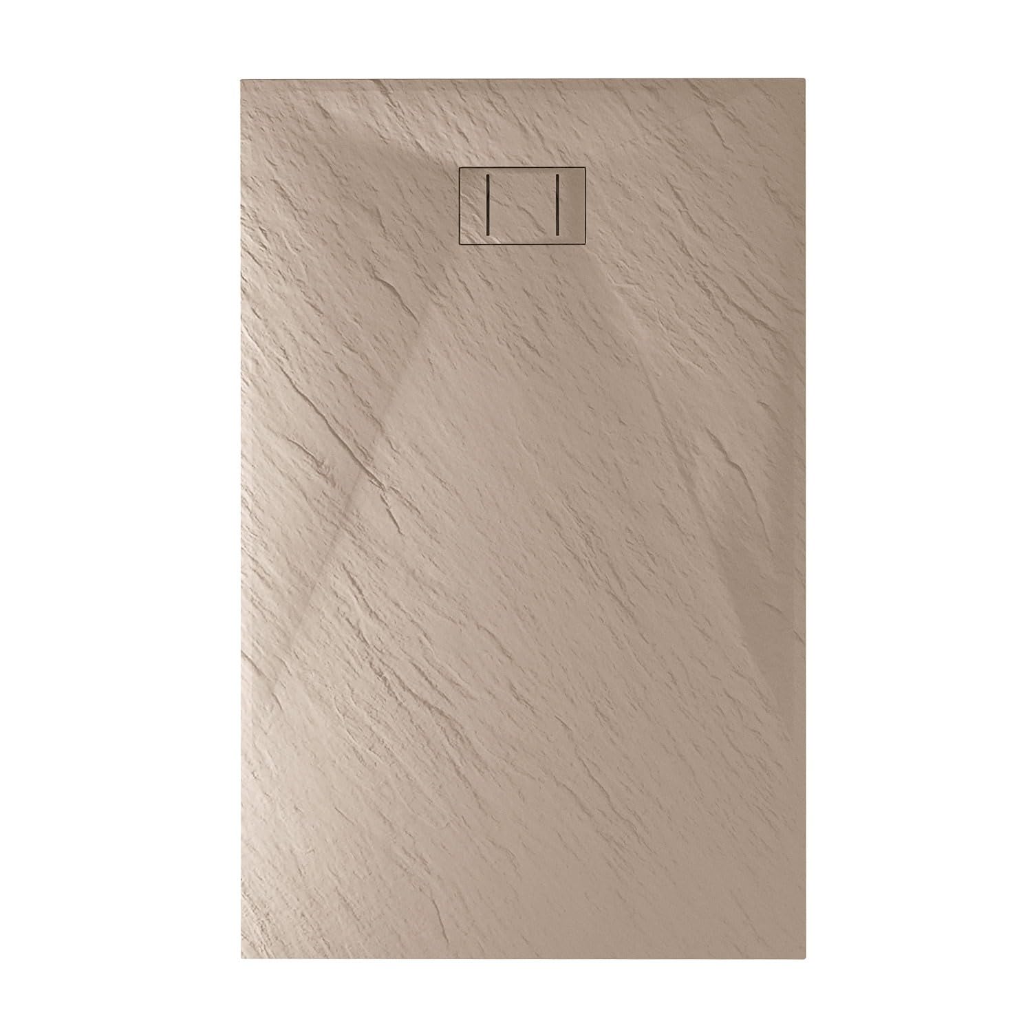 Plato de ducha 70x160x2,6 CM Rectangular Tórtola Efecto Piedra mod. Blend