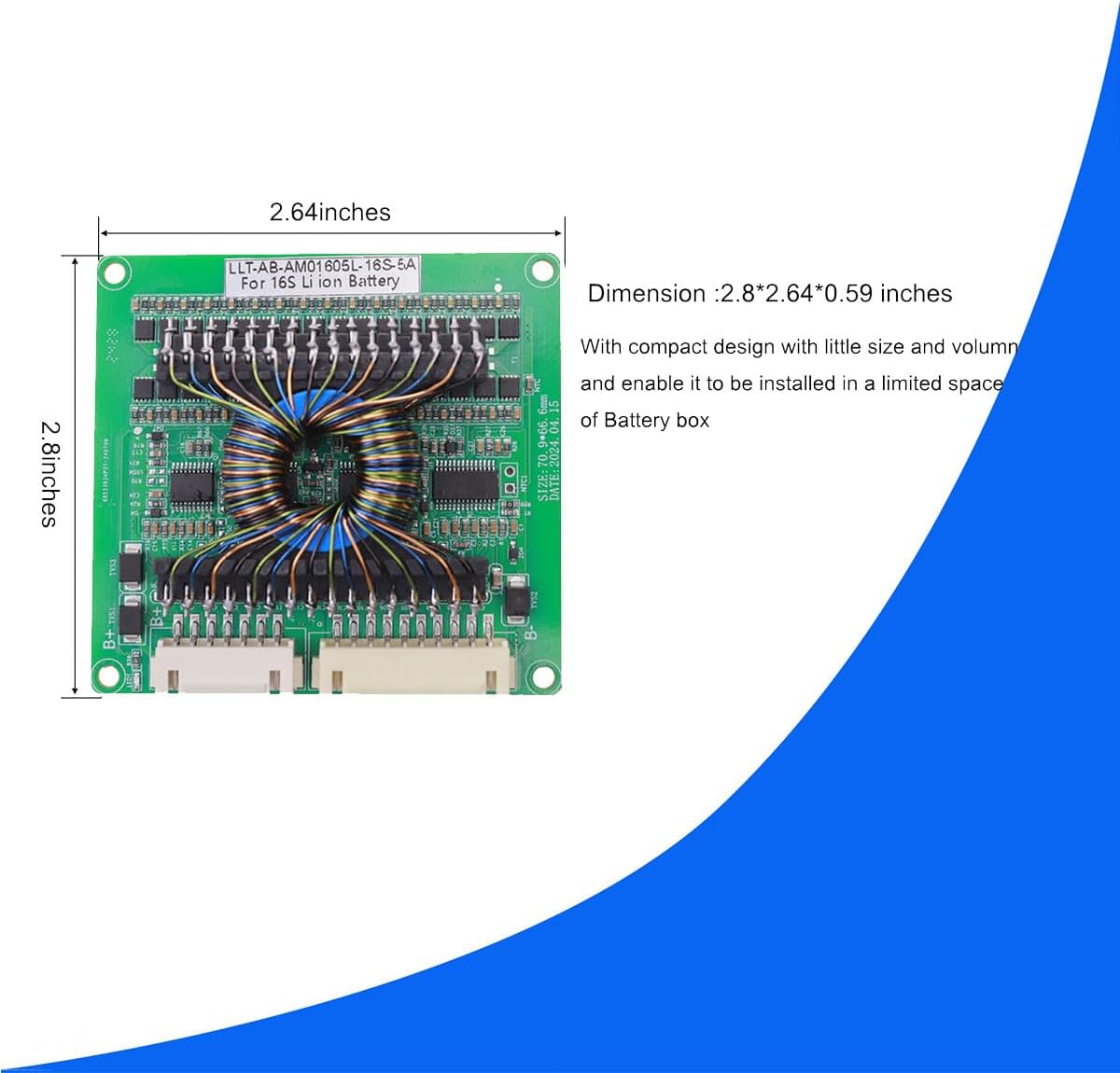 16S Li ion 60V Battery Active Balancer 5A and Electric Lithium Battery LiPo Li-ion Energy Transfer Equalization Module