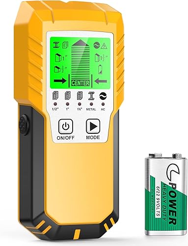 Detector de escáner de pared 5 en 1 actualizado electrónico de pared de madera, borde de metal, buscador de vigas centrales, detector de sensores de