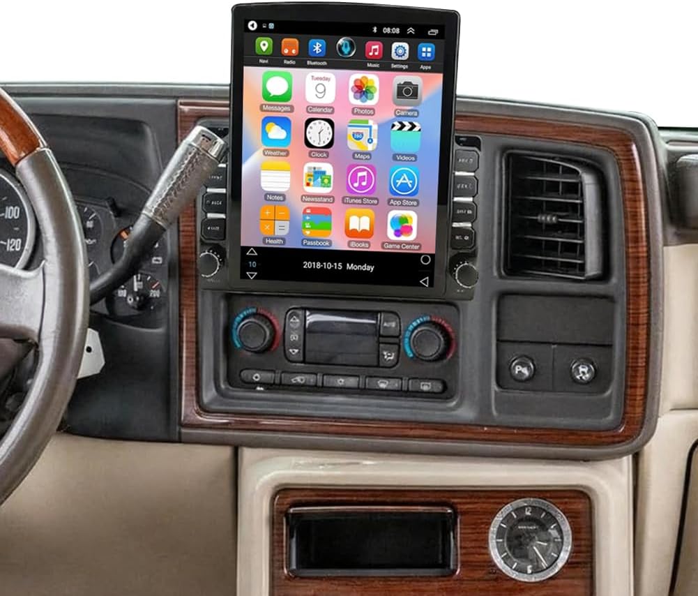 Android 14 Double Din Car Radio for Cadillac Escalade EXT 2003-2006, 9.7 inch Touch Screen Stereo for Cadillac Escalade Head Unit Radio with Wireless Carplay Bluetooth GPS Navigation Mirror Link 2+32G