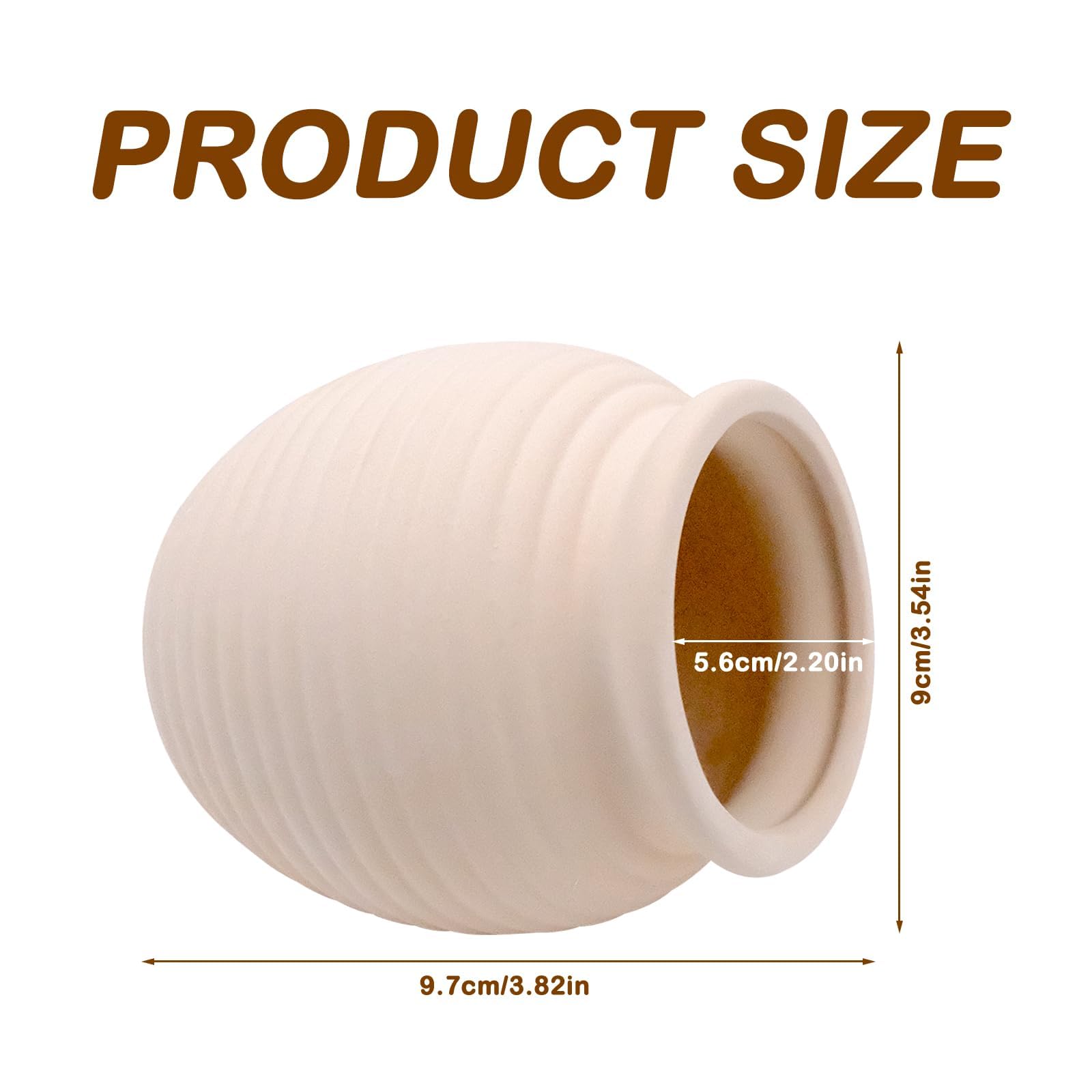 Zatixbu Beige Fish Tank Decorations, Aquarium Ornaments Pot Shaped Toys Ceramic Hideout Stone - Image 2