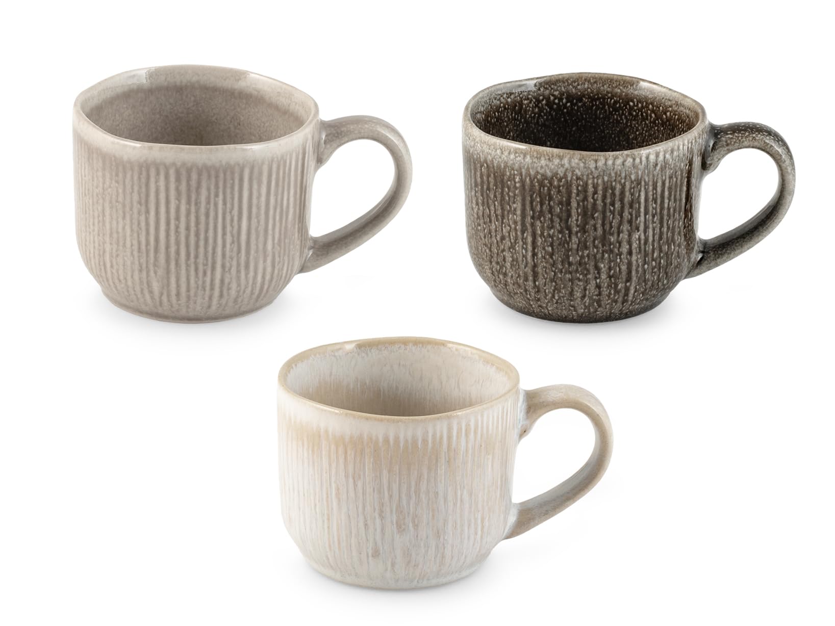 Tasses à café en Stoneware Yucatan H&H au design minimaliste épuré