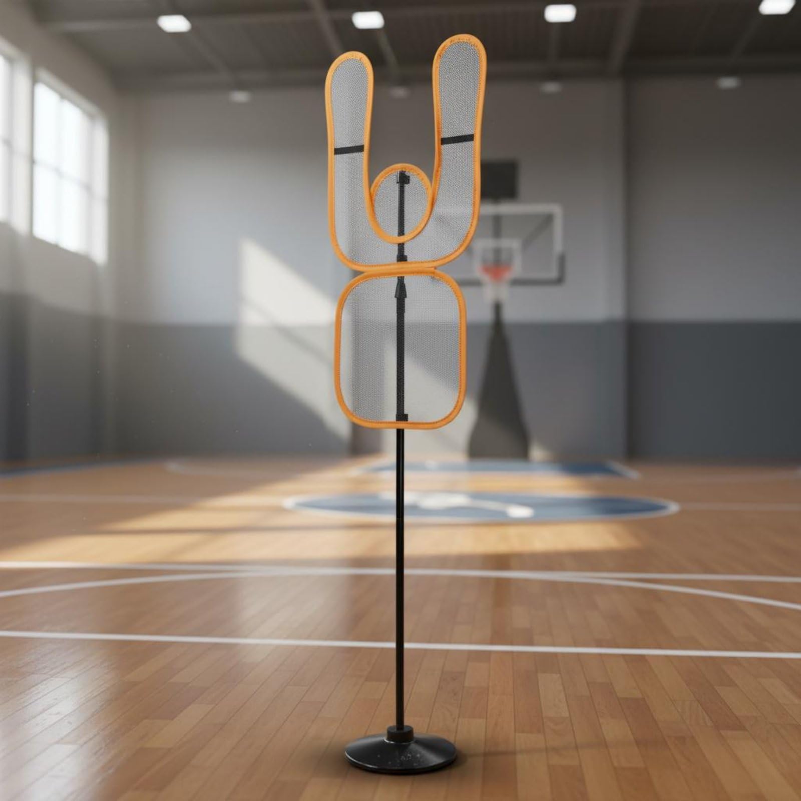 Manichino Allenamento Basket Manichino Difensore Ostacolo Attrezzatura Sportiva Struttura Acciaio Braccio Orientabile Adatto per Esercizi Dribbling Sessioni Campi Indoor