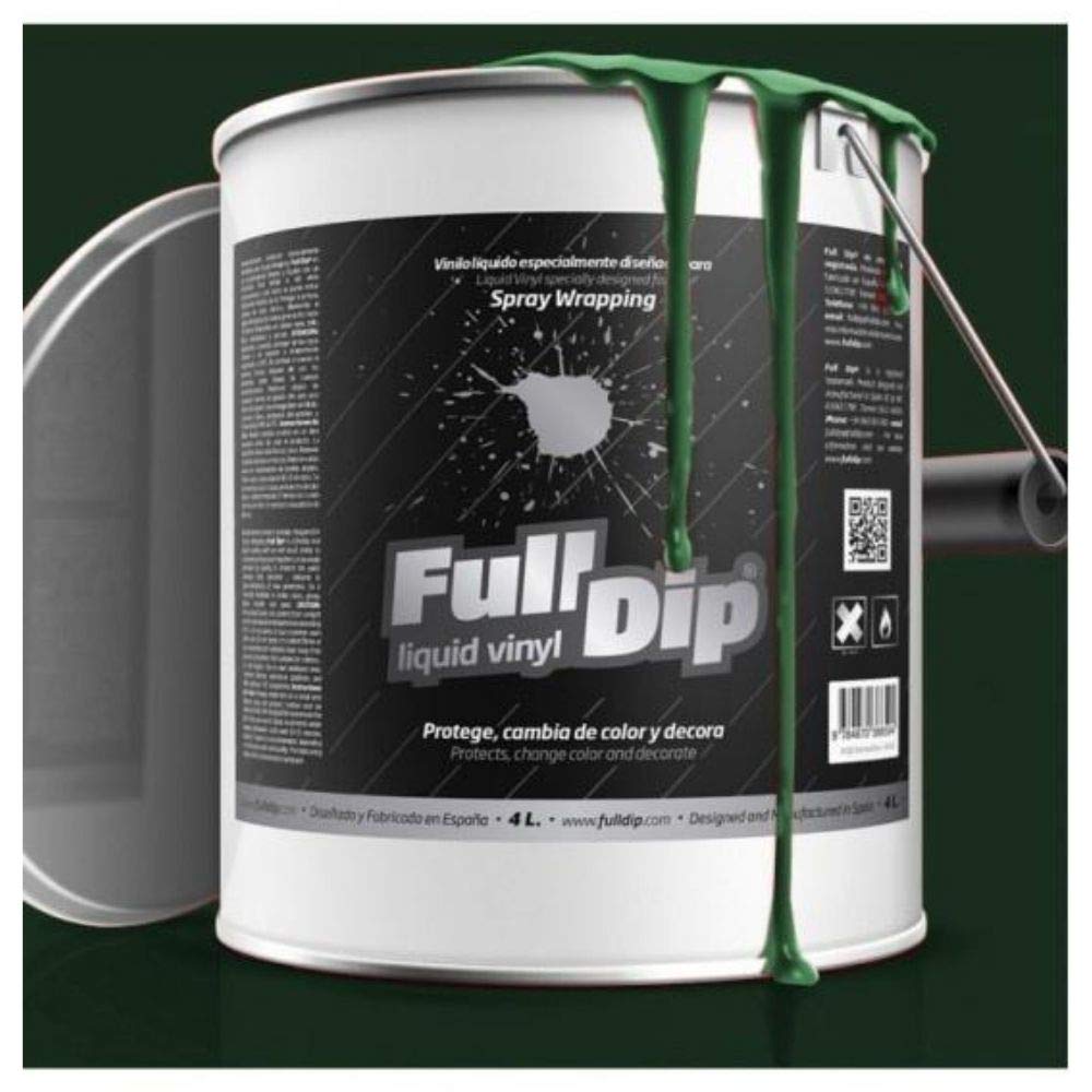 AutoFullCar - Full Dip Pintura para Coche Verde Militar Bote 4 litros - Listo para Aplicar