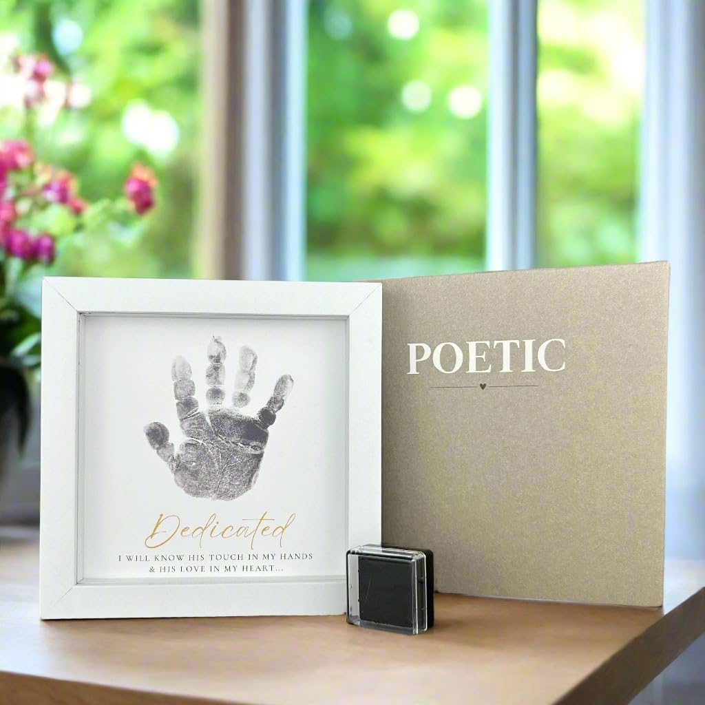 The Grandparent Gift Co. Growing in Faith Handprint Frame, Baby Dedication