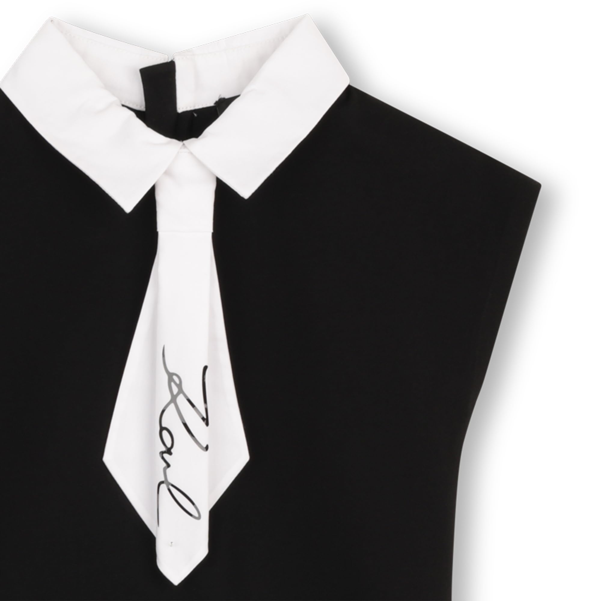 Karl Lagerfeld Vestido para niña, Negro, 8 años