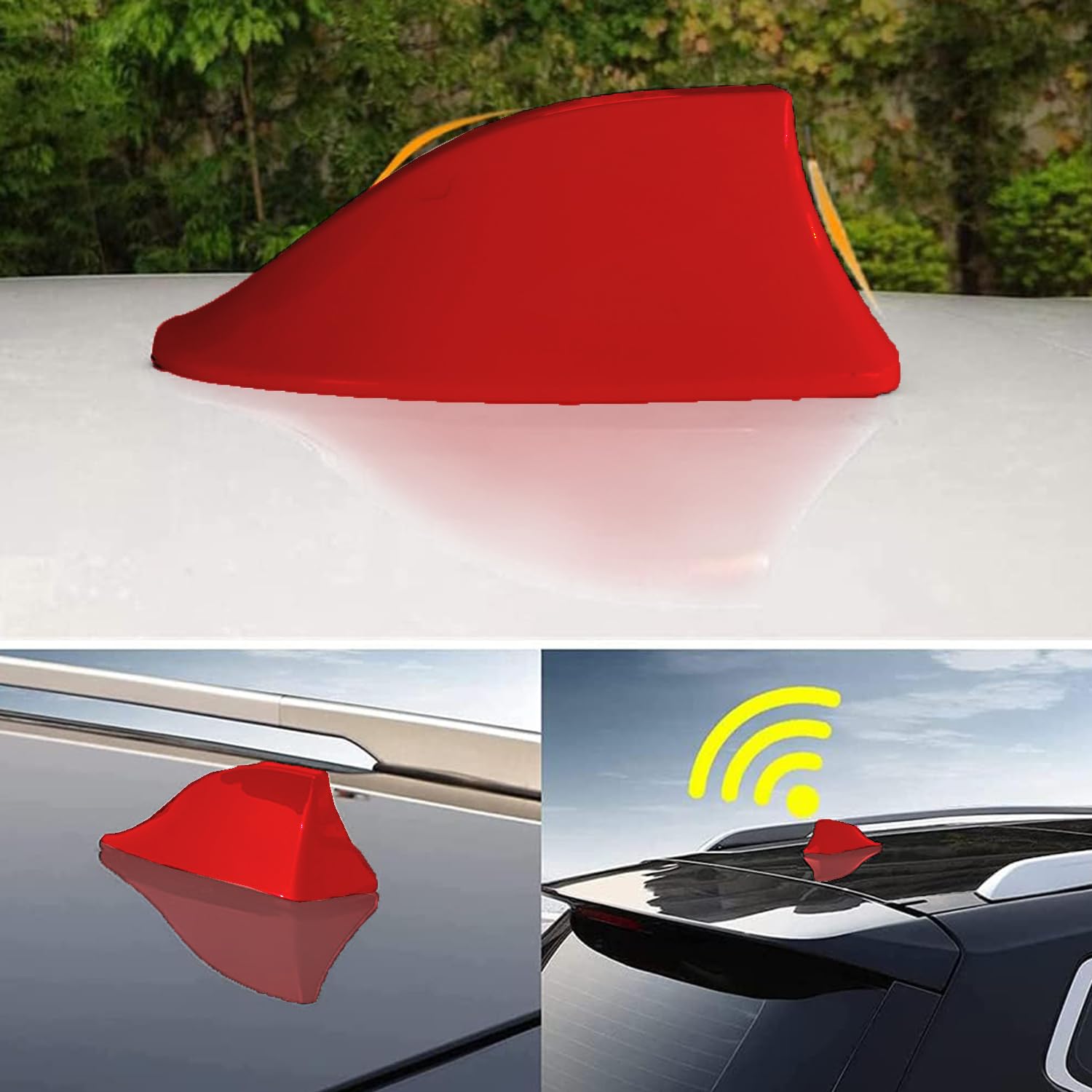 Antena De Aleta De Tiburón Para Coche - Diseño Aerodinámico, ABS, Autoadhesiva, Fácil Instalación, Reduce Resistencia Al Viento