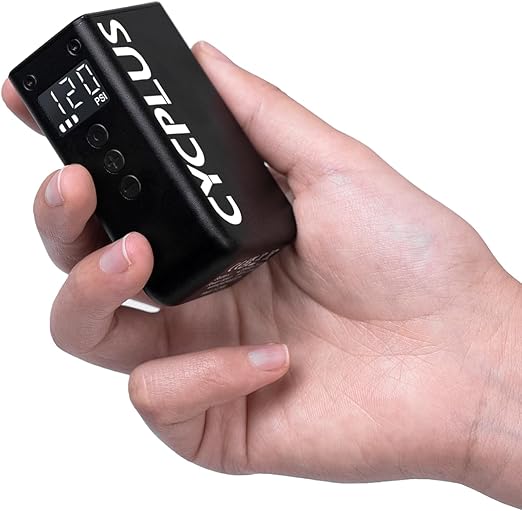 CYCPLUS Tiny Bicycle Pump with Gauge, Max 120 PSI Electric Mini Pump, Auto Stop, with Presta and Schrader Valve for E-Bike, MTB, and Road Bike AS2 PRO(2025 Updated Version)