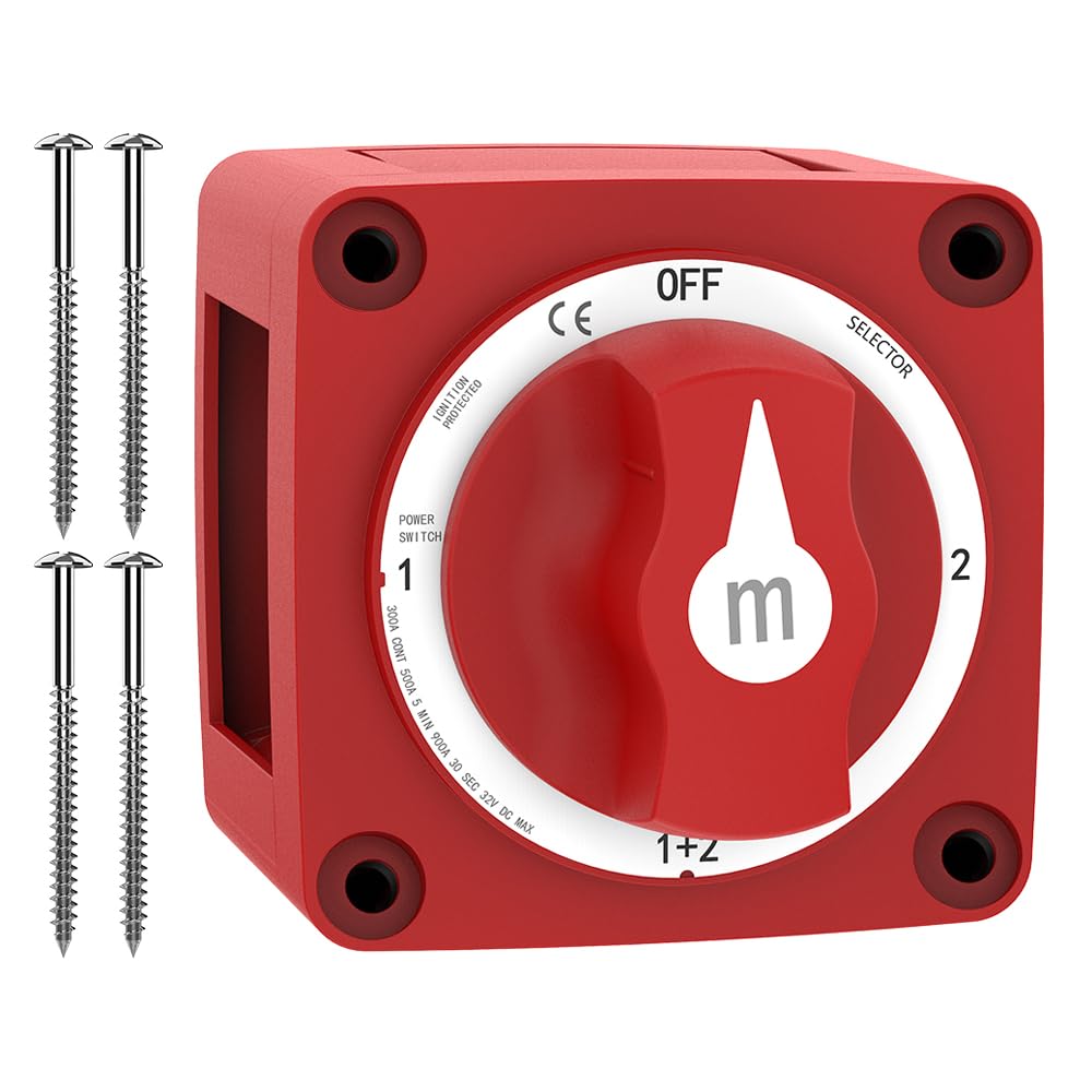 Nilight 1 2 Both Off Battery Switch, 12V 48V Battery Disconnect Master