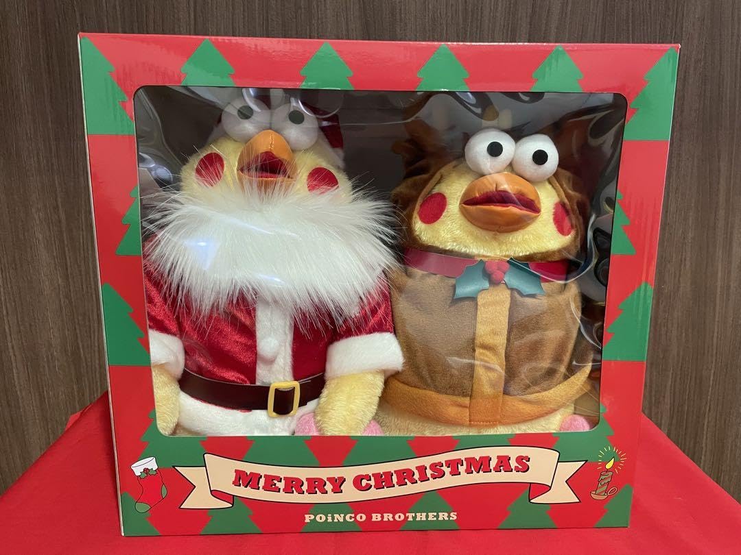 ポインコ　クリスマスバージョン　兄弟セットぬいぐるみレア　30cm　35cm Amazon.co.jp: ポインコ クリスマスぬいぐるみ（兄弟セット） : おもちゃ