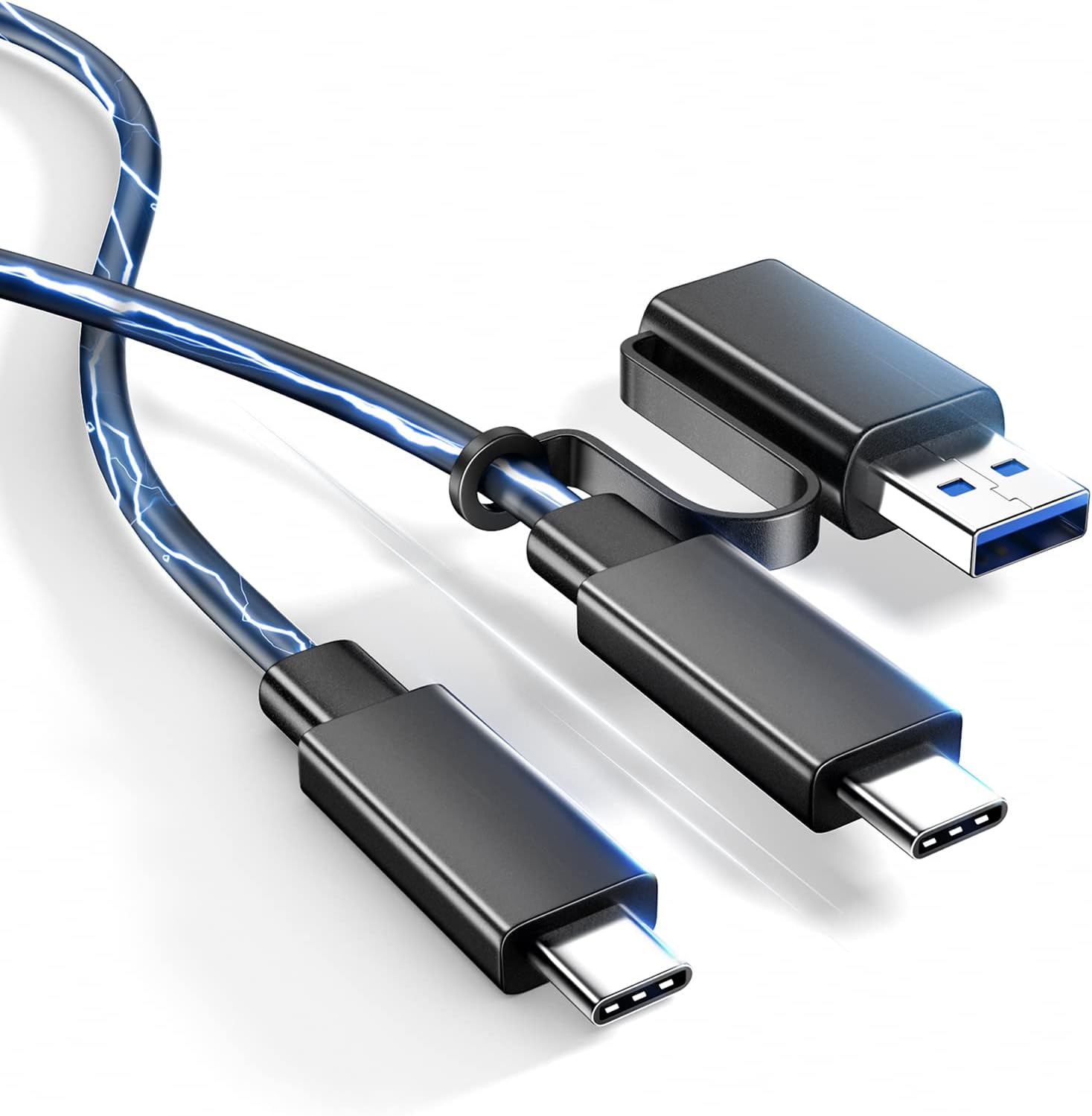 FOINNEXUSB 4 Cable 5FT, Thunderbolt 4 Cable Supports 100W Fast Charge and 40Gbps Data Transfer, Type-C USB 4 Cable Offers 8K for Type-C MacBook, SSD, Thunderbolt Docks, and eGPU