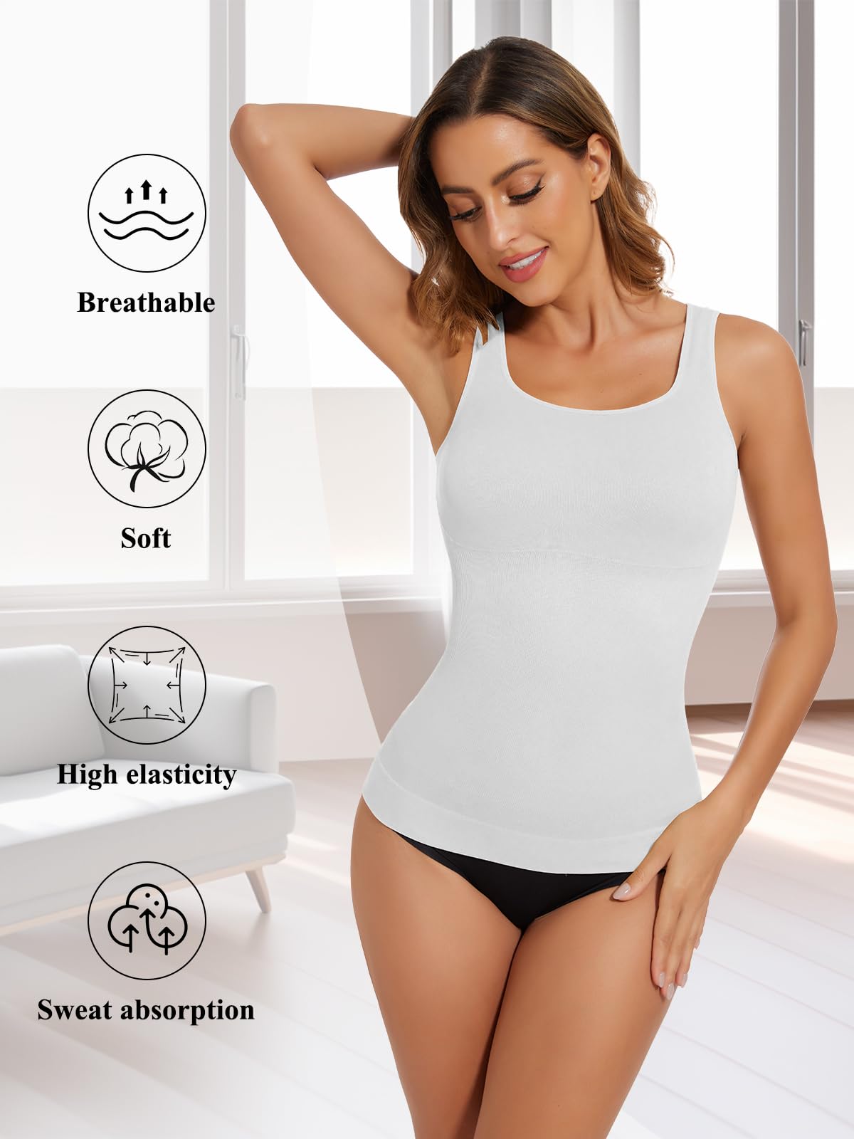 Joyshaper Figurformendes Unterhemd Damen Shapewear Bauchweg Body Shaper Bauchkontrolle Shaping Tanktop Shirt Camisole Formende Tops Für Damens