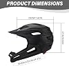 Mountain Bike Helmet, Lightweight Shock-Proof Full Face Helmet With Detachable Chin Holder, Breathable Road Sports Motorbike Helmets,Adjustable Mens Bike Helmets Cycling Mountain & Road Bike