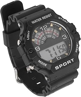 Relógio digital masculino eletrônico multifuncional com espelho de r