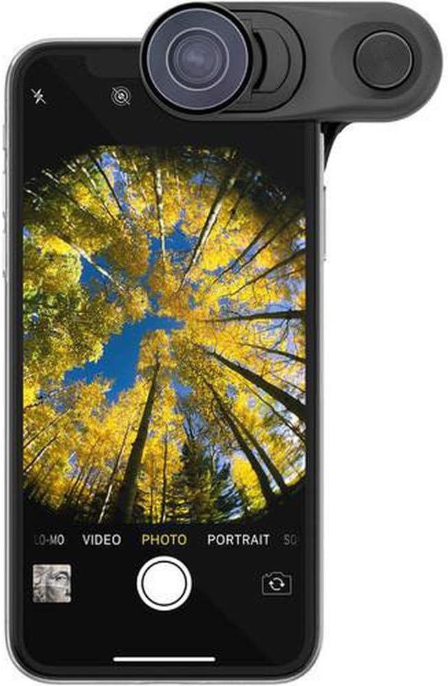 Element Case Olloclip iPhone XS Max Fisheye and Macro Essential and Super-Wide Essential - Cellphone Camera Lens Compatible with iPhone XR, XS, XS Max, X or Multi-Device Clip - iPhone Camera Lens