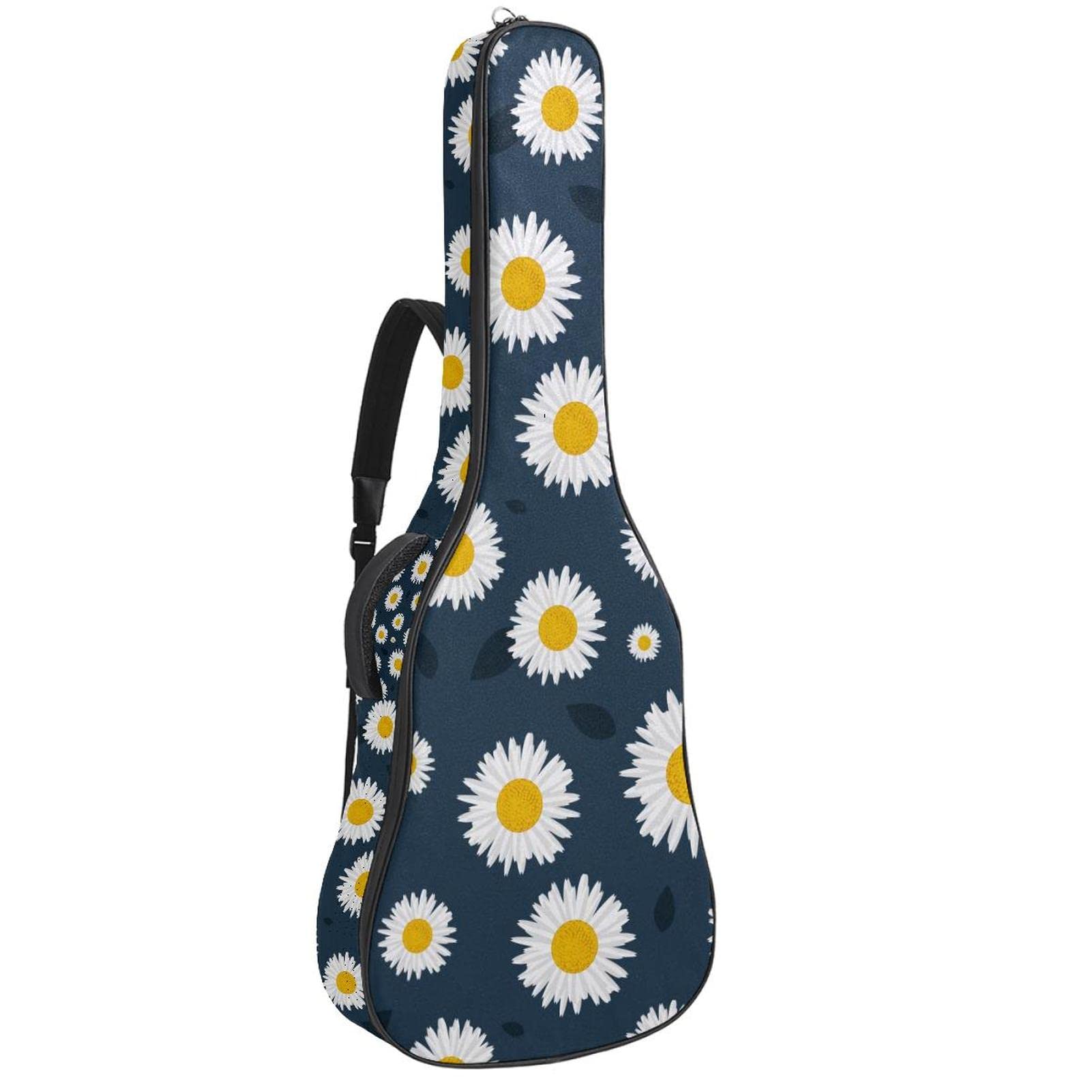 Torba na gitarę akustyczną wodoodporna gitara plecak gruby miękki wyściełany Boże Narodzenie bałwany klasyczna gitara etui, Kolor8, 42.9x16.9x4.7 in, Organizer do torby