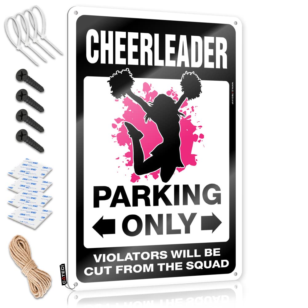 KRAZMURONGD Funny Beer Sign Cheerleader Parking Only Tin Sign Warning Tin Sign In Home Bar Signs