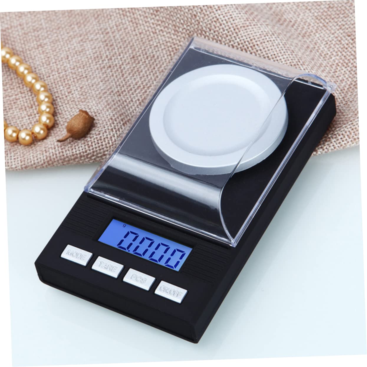 Garneck 100g Mini Digital Jewelry Scale Calibration Weights LCD Display Compact Design for Weighing and Gems Black