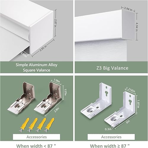 Miniatura 3 de ZSHINE Persianas opacas motorizadas de gran tamaño con ancho personalizado (21-114 pulgadas), con control remoto, inalámbricas y recargables,