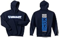JUST RIDE BRAAAP! Hoodie Sweatshirt Motocross Number Plate Custom Personalized Navy Blue