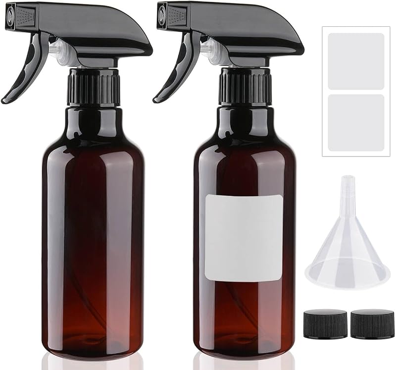 Frascos borrifadores de plástico Hethyo 355 mL com bico ajustável, pacote com 2