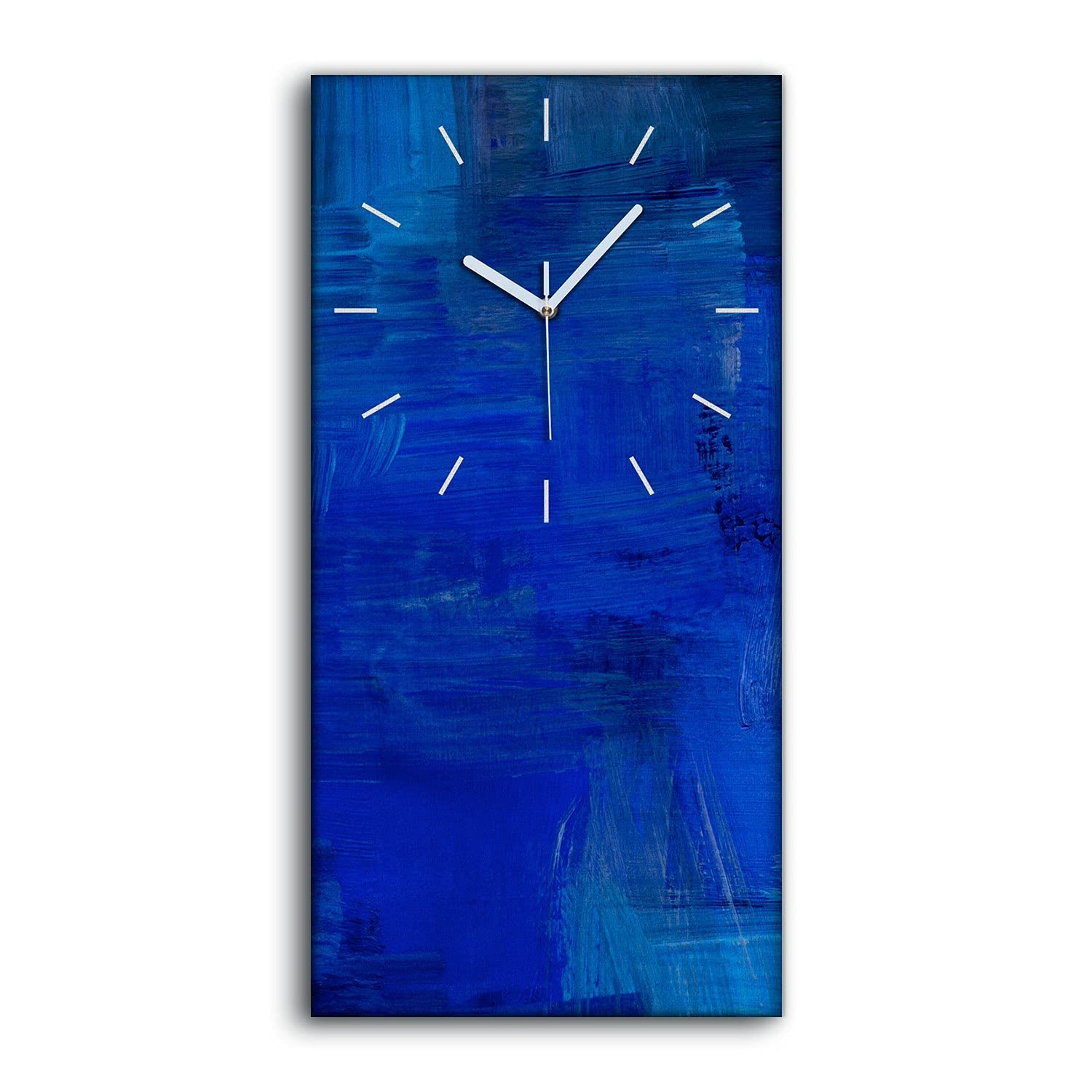 Horloge sur Toile Sans Tic-Tac avec Mains Blanches Visibles
