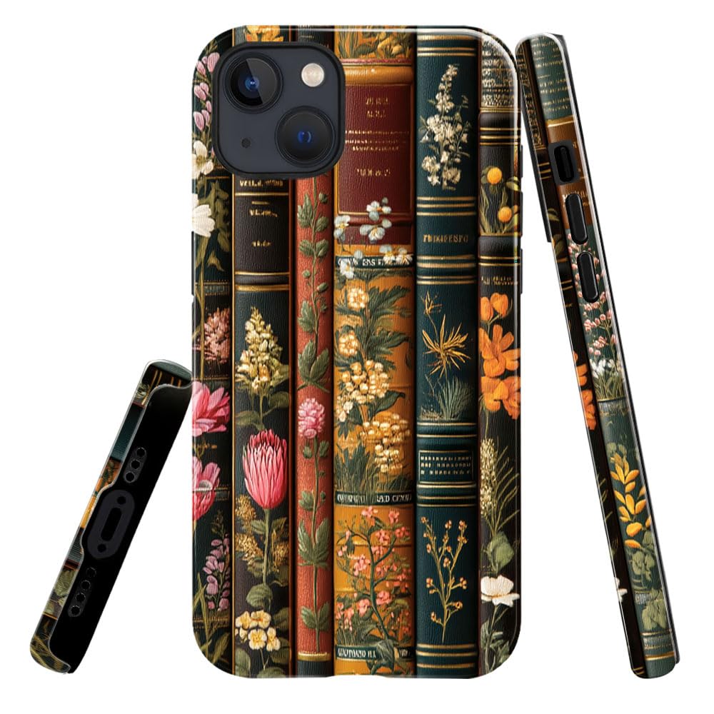 Coque iPhone 15 Plus bibliothèque vintage foncée intégrale en TPU - 7