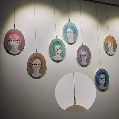 Miniatura 8 de ZKSM Cuerda para colgar cuadros, 2 paquetes de alambre de acero inoxidable con lazo y gancho, 0.059 in x 6.6 ft, cuerda resistente para colgar