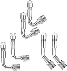 TR545D 60° Bend Truck Valve Stem .98"x2.6" For Aluminum Wheels Pack Of