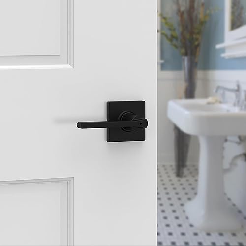 Miniatura 189 de Kwikset Casey - Manija de bloqueo de puerta de entrada, entrada exterior con llave segura, mango reversible, tecnología de seguridad SmartKey Re-Key