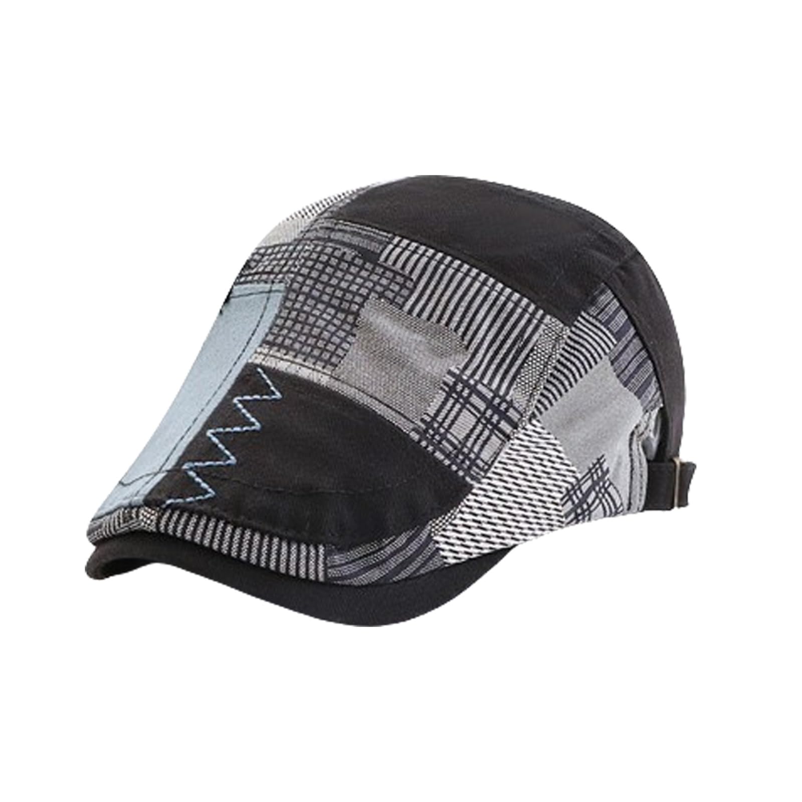 HIQIU Schiebermütze Herren Patchwork - Flatcap Herren Barret Cap Farbig Schirmmütze Vintage Baskenmütze Gatsby Newsboy Cap