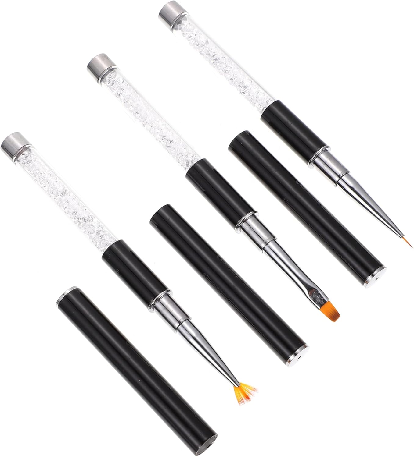 SOESFOUFU 3Pcs Nail Art Brush Manicure Painting Pen Nail Art Tips Construction Brush Nail Liner Pen Nail Detail Brush Nail Brushes For Nail Art Tools Pointed Drill 3d Manicure Acrylic