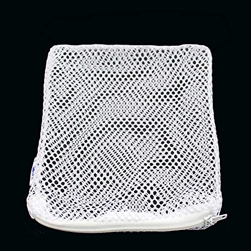 Aquarium-Plüderhausen Netzbeutel mit Reißverschluss, Filtermaterial Aktiv-Kohle Filtermedien, Filterbeutel, Polyester Sack, 13 x 20 cm Cover