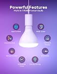 VOCOlinc Smart Light Bulbs 2Pack, RGBW Color Changing Light Bulb Works with Alexa, Apple Homekit and Google Home, BR30 Smart WiFi LED Bulb, 2200K-7000K Dimmable, 800 Lumens 9.5W (60W Equivalent) E26