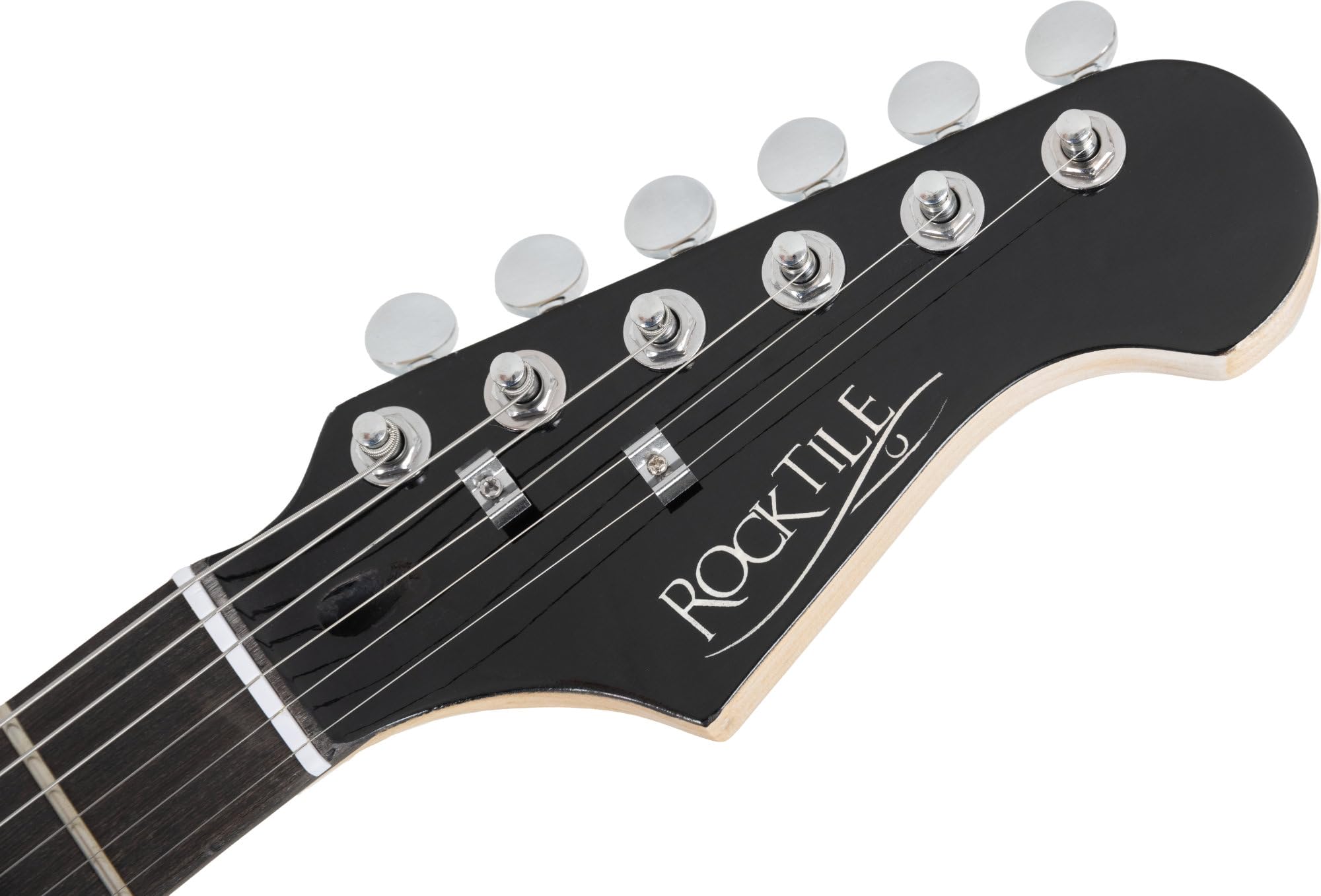 Rocktile Pro ST60-SK Chitarra Elettrica Set con Gigbag Skull, Corpo: Tiglio | Manico: acero avvitato, 1 Humbucker/2 Single Coil pickup, 22 tasti jumbo, Tastiera in palissandro, Intarsi: Dot, Peso: ca. 1
