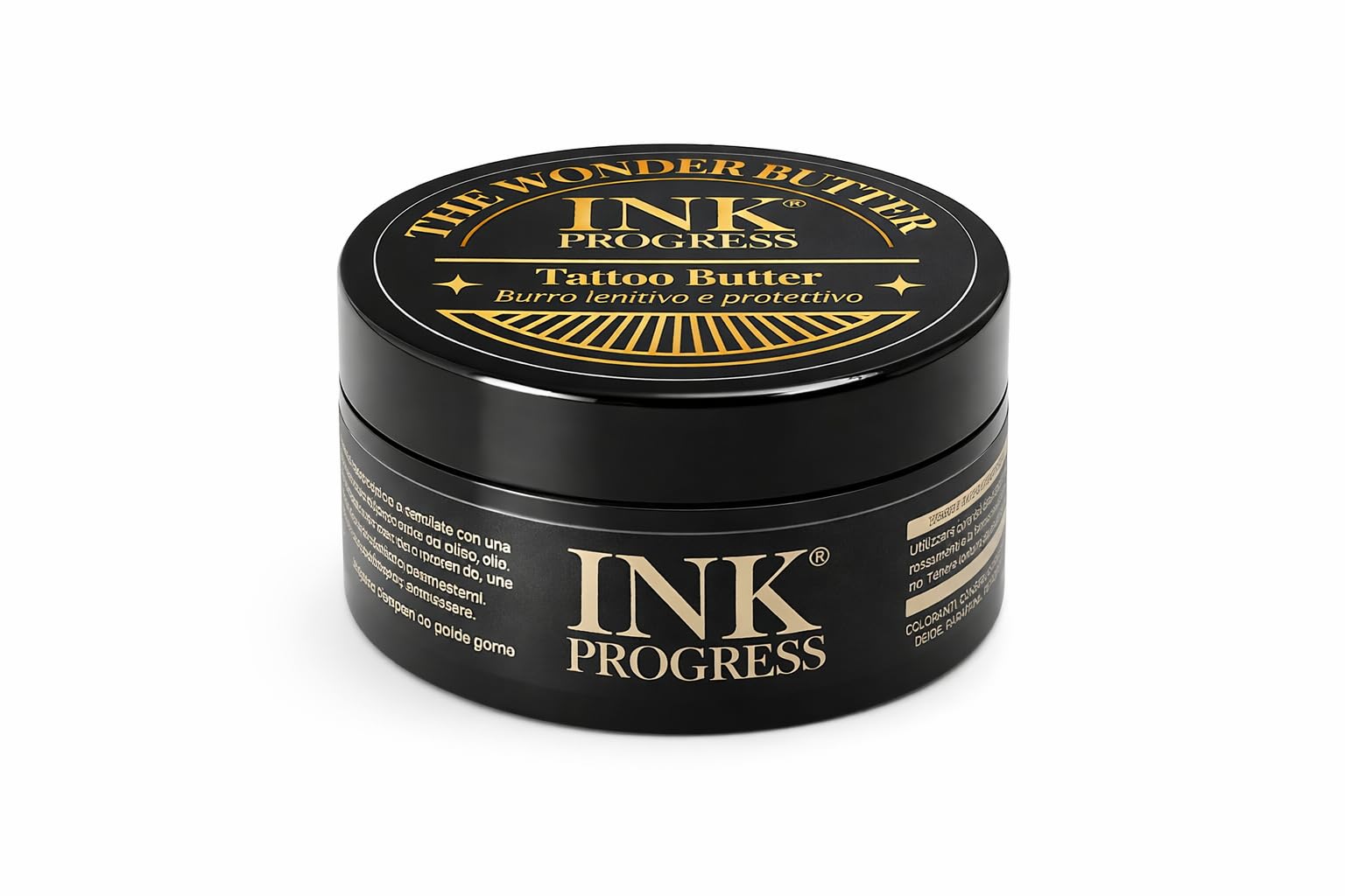 INK PROGRESS – Burro Tattoo 50 ml– Crema Per la Cura del Tatuaggio - Burro di Karitè - Made in Italy – THE WONDER BUTTER – Post Tatuaggio - Protezione Tatuaggio - Guarigione Tattoo