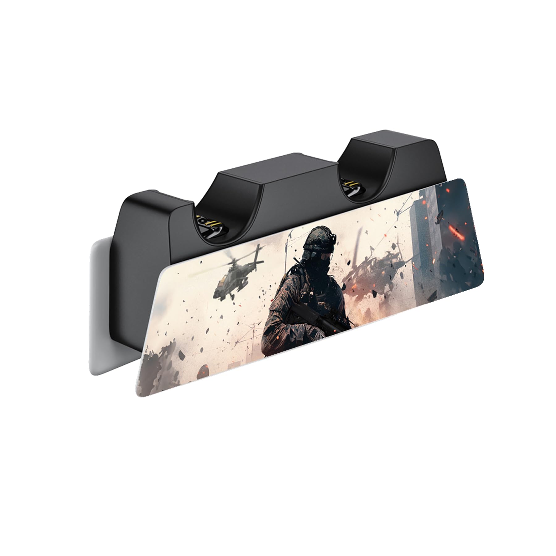 playvital Pegatina Completa para ps5 Edición Digital Calcomanía Vinilo para ps5 Consola&Control&Estación de Recarga&Control Remoto&Audífonos Adhesivo Piel para ps5-Vanguardia Solitaria