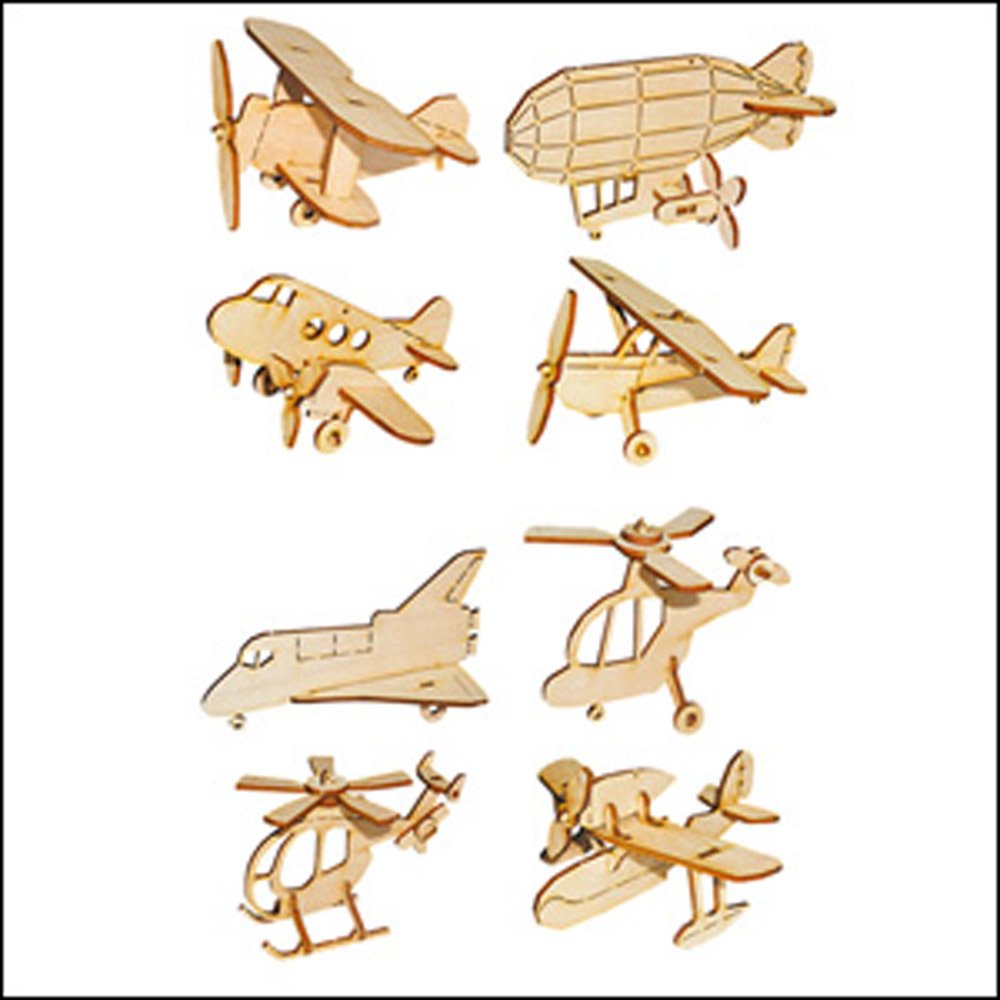 Young Modeler Desktop Wooden Model Kit Mini-Plane Mobile