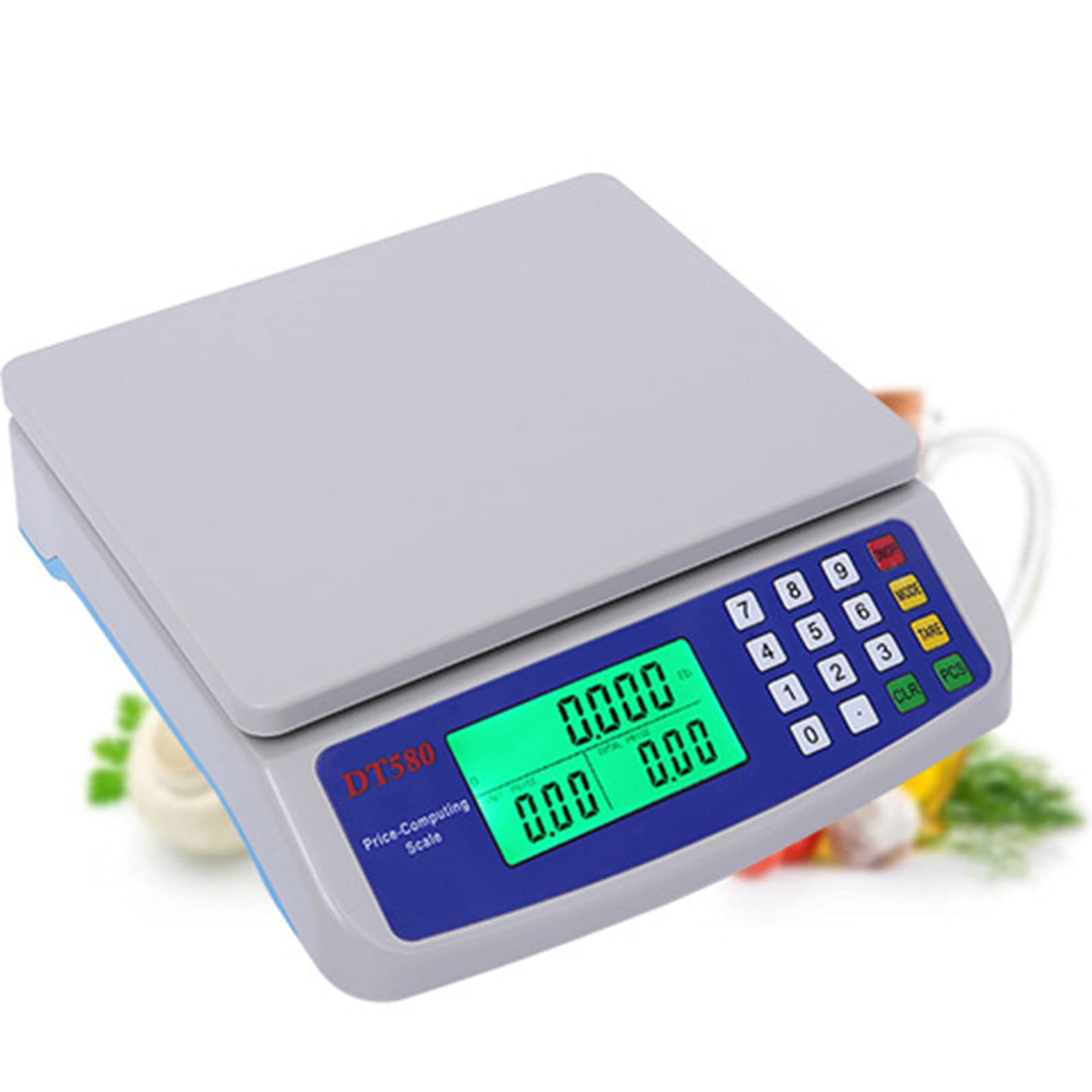 30kg/1g Elektroniczna waga kuchenna Cyfrowa waga do zliczania żywności z wyświetlaczem LCD,waga sklepu komercyjnego, do ważenia mięsa Sklepy kuchenne Rynek restauracji