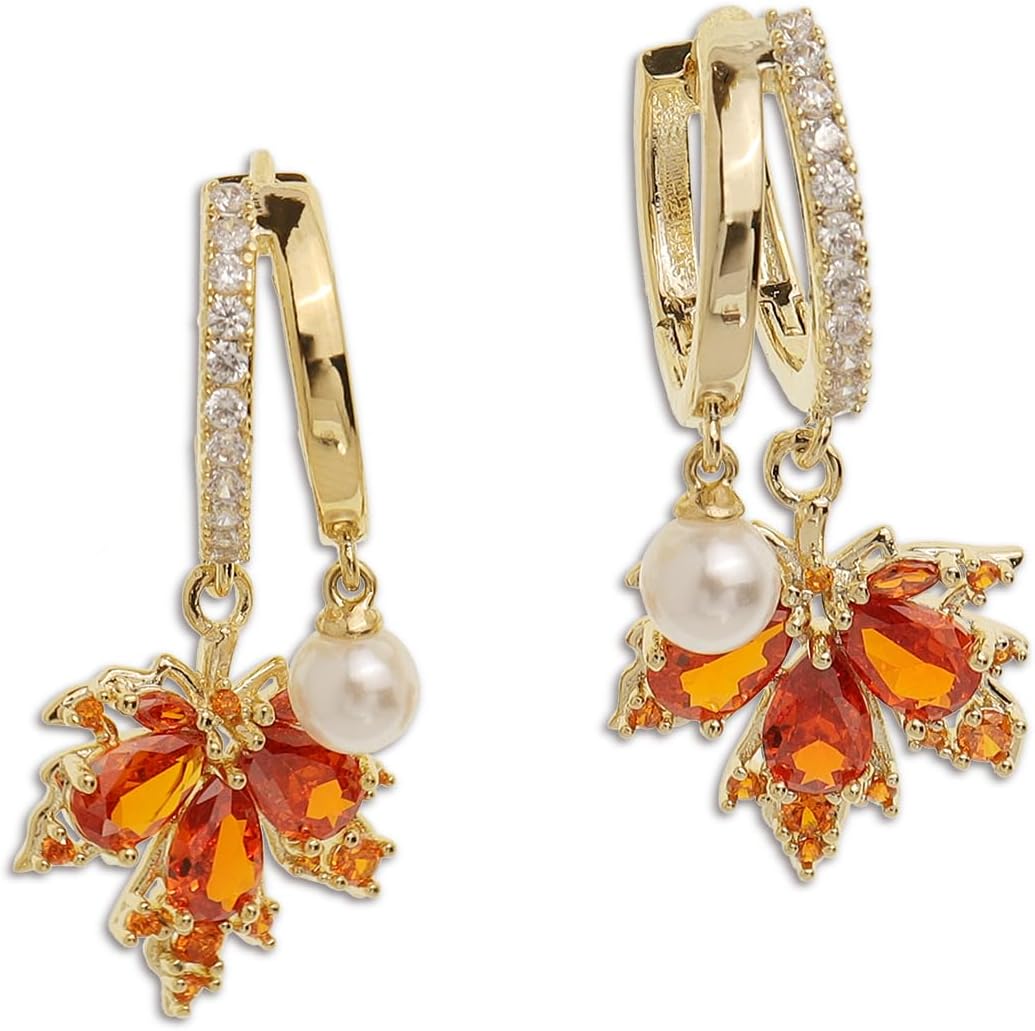 Sonateomber Double Circle Small Diamond Hoop Cartilage Earrings for Women - Sparkly Cubic Zirconia Rhinestone Huggie Snowflake/Pearl/Star Moon/Cube Drop Dangle Earring Valentines Gift