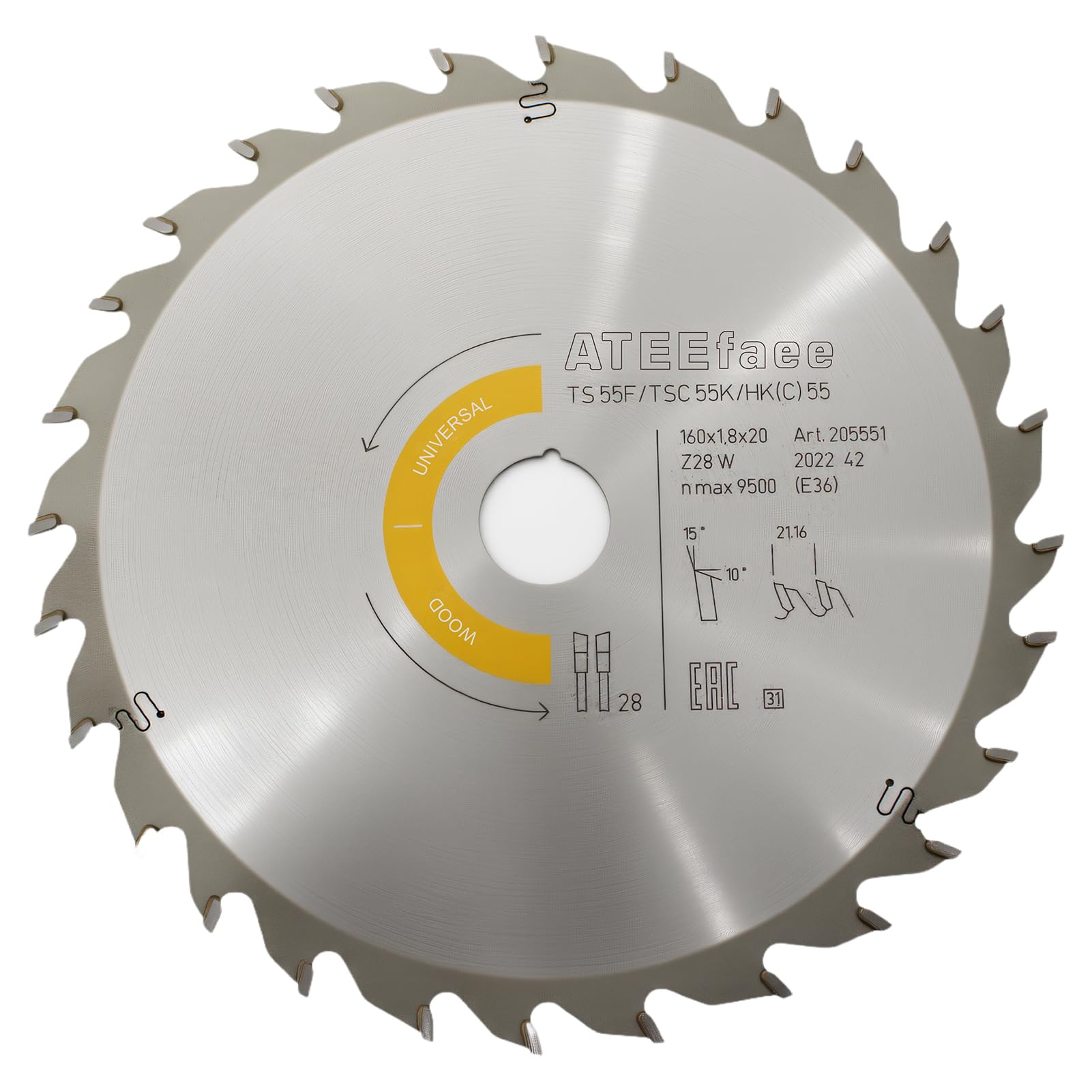 ゆうき@SSC 205560 205551 Track Saw Blade for Festool TS 55 F, TSC 55 K, HK 55